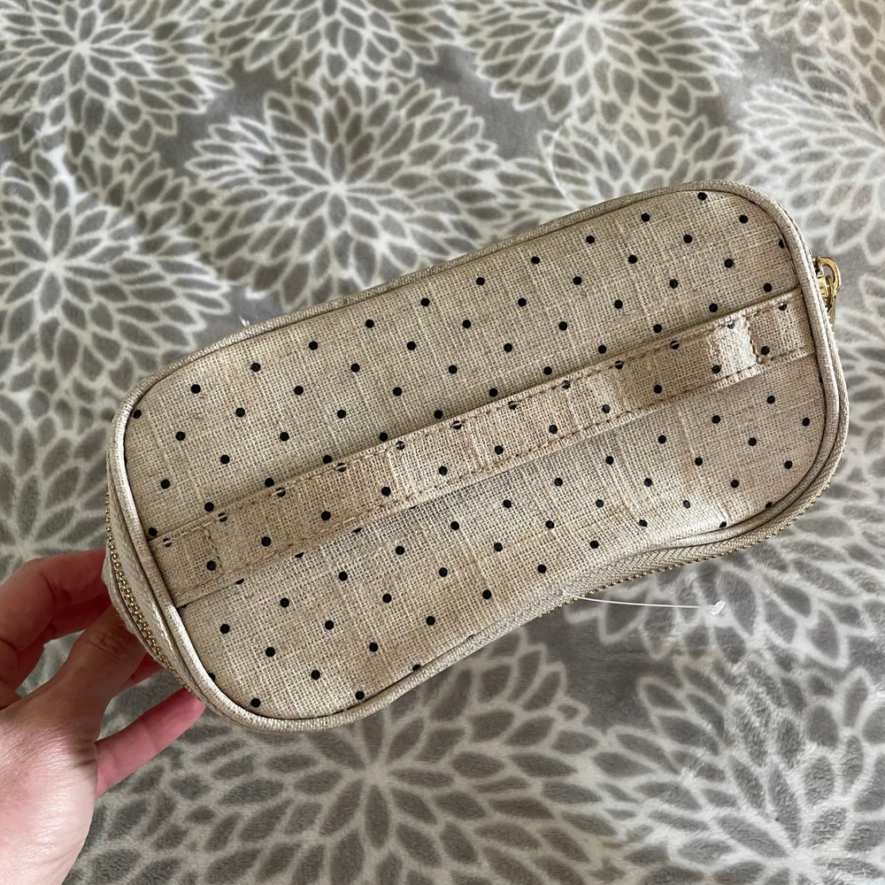 Kate Spade Lunch Bag Out to Lunch Polka Dot Lunchbox Cosmetic Bag Insulated Chic - Picture 8 of 9